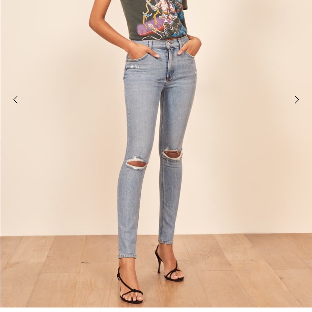Reformation high and skinny jean